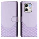 For Infinix Hot 50i 5G / Smart 9 4G Honeycomb Embossing RFID Leather Phone Case(Light Purple) - 2