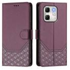 For Infinix Hot 50i 5G / Smart 9 4G Honeycomb Embossing RFID Leather Phone Case(Violet) - 2