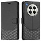 For Infinix Zero 40 5G / 4G Honeycomb Embossing RFID Leather Phone Case(Black) - 2