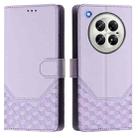 For Infinix Zero 40 5G / 4G Honeycomb Embossing RFID Leather Phone Case(Light Purple) - 2