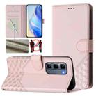 For Infinix Hot 50 Pro+ 4G Honeycomb Embossing RFID Leather Phone Case(Pink) - 1