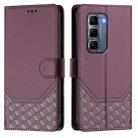 For Infinix Hot 50 Pro+ 4G Honeycomb Embossing RFID Leather Phone Case(Violet) - 2