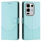 For Infinix Note 50s Honeycomb Embossing RFID Leather Phone Case(Mint Green) - 2