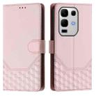 For Infinix Note 50s Honeycomb Embossing RFID Leather Phone Case(Pink) - 2