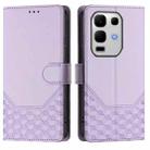 For Infinix Note 50s Honeycomb Embossing RFID Leather Phone Case(Light Purple) - 2
