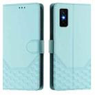 For Infinix GT 30 Pro Honeycomb Embossing RFID Leather Phone Case(Mint Green) - 2