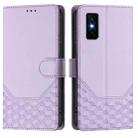 For Infinix GT 30 Pro Honeycomb Embossing RFID Leather Phone Case(Light Purple) - 2