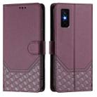 For Infinix GT 30 Pro Honeycomb Embossing RFID Leather Phone Case(Violet) - 2