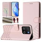 For itel A05s Honeycomb Embossing RFID Leather Phone Case(Pink) - 1