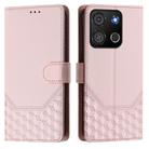 For itel A05s Honeycomb Embossing RFID Leather Phone Case(Pink) - 2