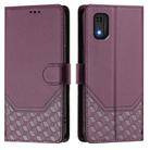 For itel A23 Pro / A17 Honeycomb Embossing RFID Leather Phone Case(Violet) - 2