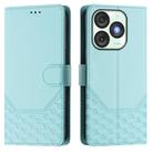 For itel A50 Honeycomb Embossing RFID Leather Phone Case(Mint Green) - 2