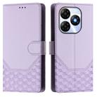 For itel P55 4G / Infinix Smart 8 Honeycomb Embossing RFID Leather Phone Case(Light Purple) - 2