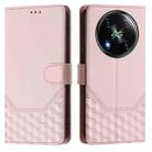 For itel RS4 S666LN Honeycomb Embossing RFID Leather Phone Case(Pink) - 2