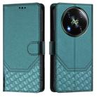 For itel RS4 S666LN Honeycomb Embossing RFID Leather Phone Case(Peacock Green) - 2