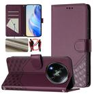 For itel RS4 S666LN Honeycomb Embossing RFID Leather Phone Case(Violet) - 1