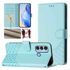 For itel S17 / Vision 3 Honeycomb Embossing RFID Leather Phone Case(Mint Green) - 1