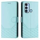 For itel S17 / Vision 3 Honeycomb Embossing RFID Leather Phone Case(Mint Green) - 2