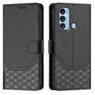 For itel S17 / Vision 3 Honeycomb Embossing RFID Leather Phone Case(Black) - 2