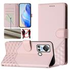 For itel S18 Honeycomb Embossing RFID Leather Phone Case(Pink) - 1