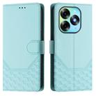 For itel S23+ Honeycomb Embossing RFID Leather Phone Case(Mint Green) - 2