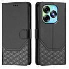 For itel S23+ Honeycomb Embossing RFID Leather Phone Case(Black) - 2