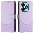 For itel S23+ Honeycomb Embossing RFID Leather Phone Case(Light Purple) - 2