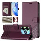 For itel S23+ Honeycomb Embossing RFID Leather Phone Case(Violet) - 1