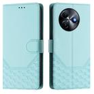 For itel S24 Honeycomb Embossing RFID Leather Phone Case(Mint Green) - 2