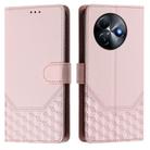 For itel S24 Honeycomb Embossing RFID Leather Phone Case(Pink) - 2