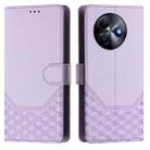 For itel S24 Honeycomb Embossing RFID Leather Phone Case(Light Purple) - 2