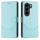 For itel Power 70 Honeycomb Embossing RFID Leather Phone Case(Mint Green) - 2