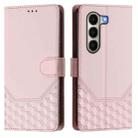 For itel A95 5G Honeycomb Embossing RFID Leather Phone Case(Pink) - 2