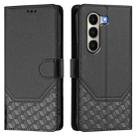 For itel A95 5G Honeycomb Embossing RFID Leather Phone Case(Black) - 2