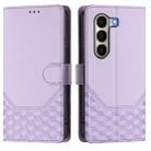 For itel A95 5G Honeycomb Embossing RFID Leather Phone Case(Light Purple) - 2