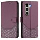 For itel A95 5G Honeycomb Embossing RFID Leather Phone Case(Violet) - 2
