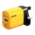 120W USB Fast Charger, Plug:UK Plug(Yellow) - 1