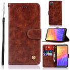 For Huawei Y5P / Honor 9s Copper Buckle Retro Crazy Horse Texture Horizontal Flip Leather Case with Holder & Card Slots & Wallet(Brown) - 1