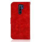 For Xiaomi Redmi 9 Copper Buckle Retro Crazy Horse Texture Horizontal Flip Leather Case with Holder & Card Slots & Wallet(Red) - 3