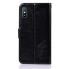 For Xiaomi Redmi 9A Copper Buckle Retro Crazy Horse Texture Horizontal Flip Leather Case with Holder & Card Slots & Wallet(Black) - 3