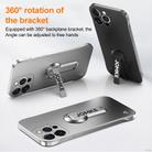 For iPhone 15 Pro Baking Varnish 360 Rotate Holder No Frame PC Phone Case(Black) - 3