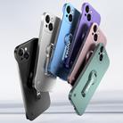 For iPhone 15 Baking Varnish 360 Rotate Holder No Frame PC Phone Case(Silver) - 2