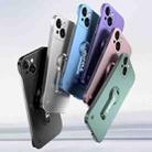 For iPhone 14 Baking Varnish 360 Rotate Holder No Frame PC Phone Case(Green) - 2