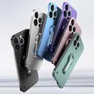 For iPhone 14 Pro Baking Varnish 360 Rotate Holder No Frame PC Phone Case(Blue) - 2