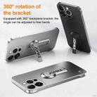 For iPhone 14 Pro Baking Varnish 360 Rotate Holder No Frame PC Phone Case(Black) - 3