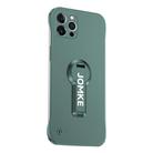 For iPhone 13 Pro Max Baking Varnish 360 Rotate Holder No Frame PC Phone Case(Green) - 1