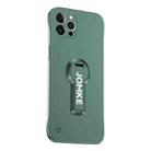 For iPhone 13 Pro Baking Varnish 360 Rotate Holder No Frame PC Phone Case(Green) - 1