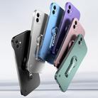 For iPhone 12 Baking Varnish 360 Rotate Holder No Frame PC Phone Case(Purple) - 2