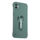 For iPhone 11 Baking Varnish 360 Rotate Holder No Frame PC Phone Case(Green) - 1