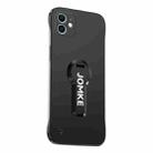 For iPhone 11 Baking Varnish 360 Rotate Holder No Frame PC Phone Case(Black) - 1